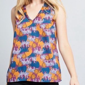 Colorful Animal Print Women's Top